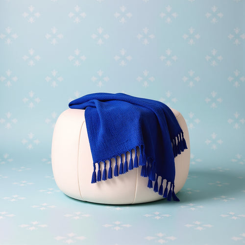 Blue Artisan Sofa Throw