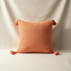 Warm Rustic Orange Tassel Cushion Covers - Set of 2
