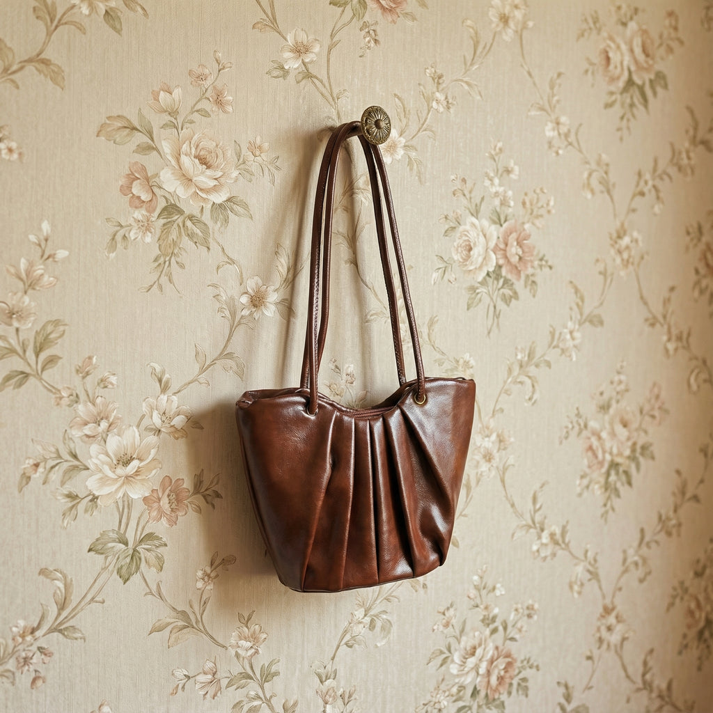 Faux Leather Everyday Pleat Bag