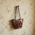 Faux Leather Everyday Pleat Bag