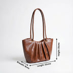 Faux Leather Everyday Pleat Bag