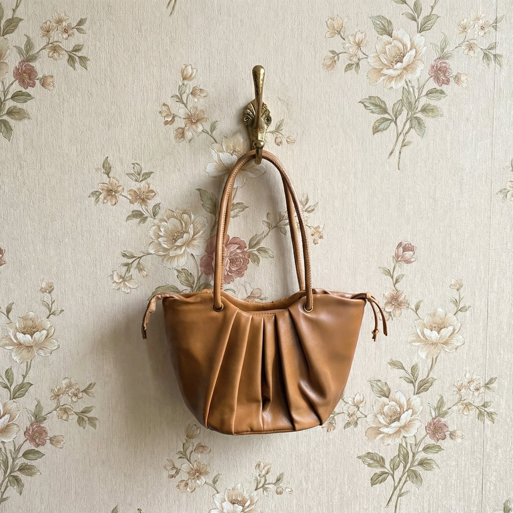 Faux Leather Everyday Pleat Bag
