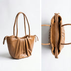 Faux Leather Everyday Pleat Bag