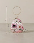 Embroidered Almond Bag