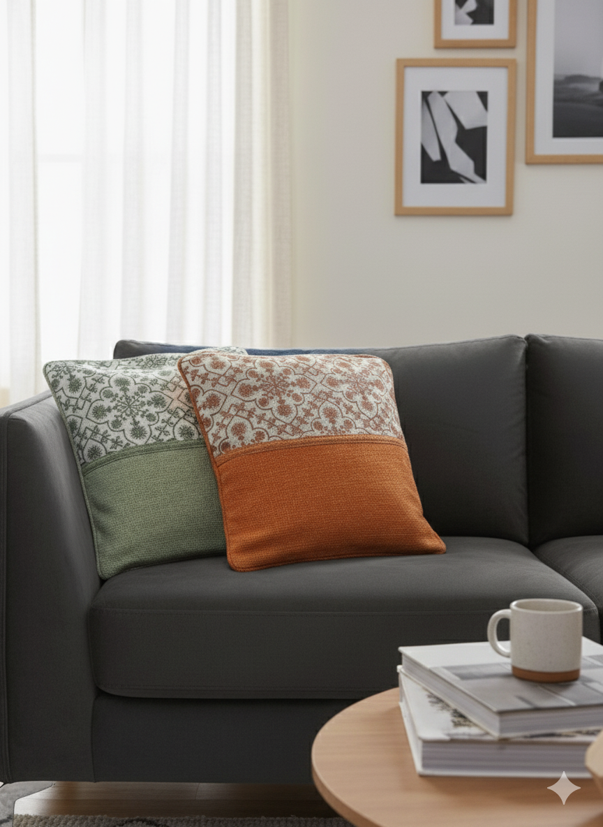 Handcrafted Slub Cotton Cushion Covers - Color Options & Sets