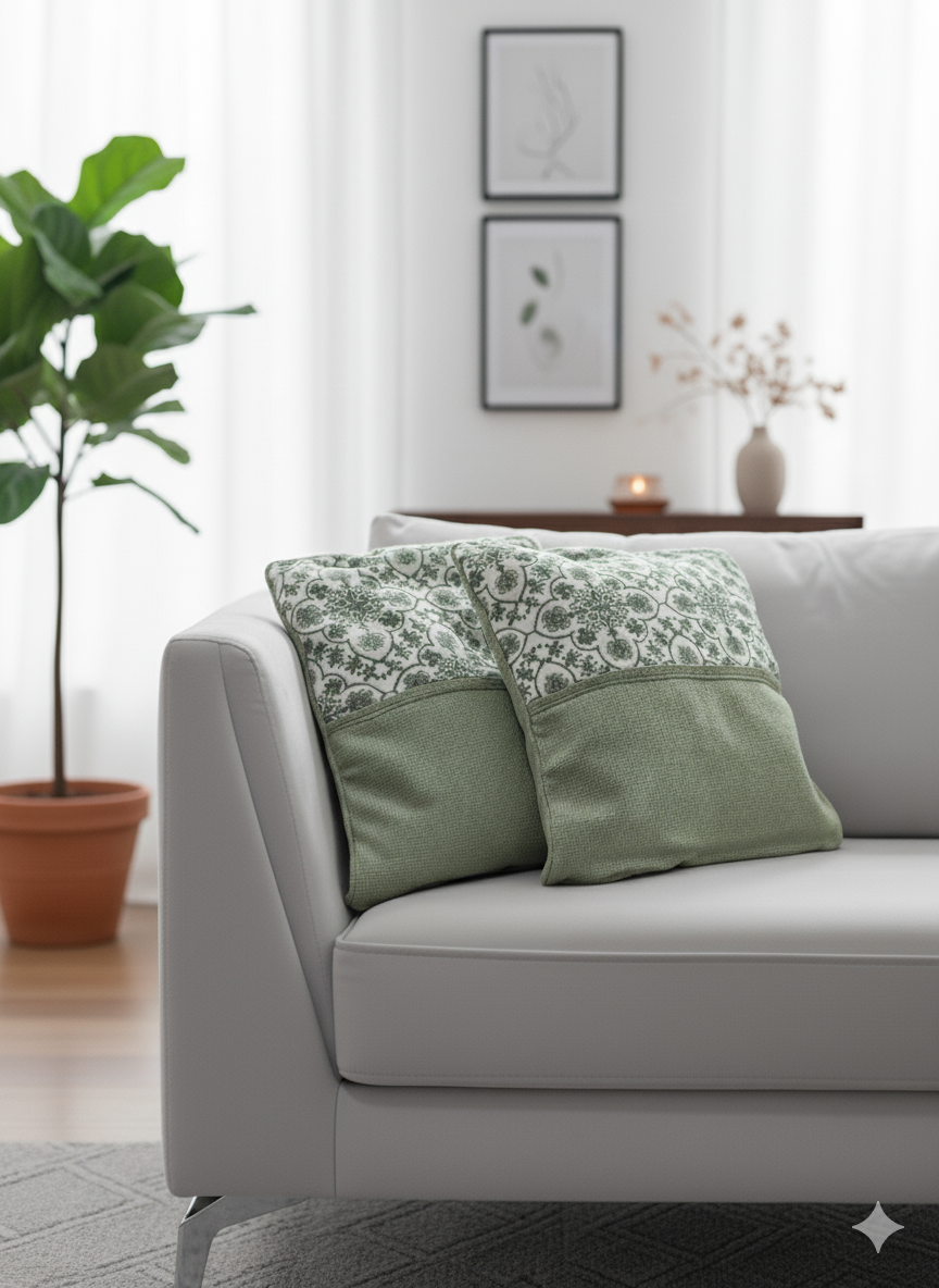 Handcrafted Slub Cotton Cushion Covers - Color Options & Sets