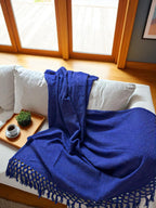 Blue Artisan Sofa Throw