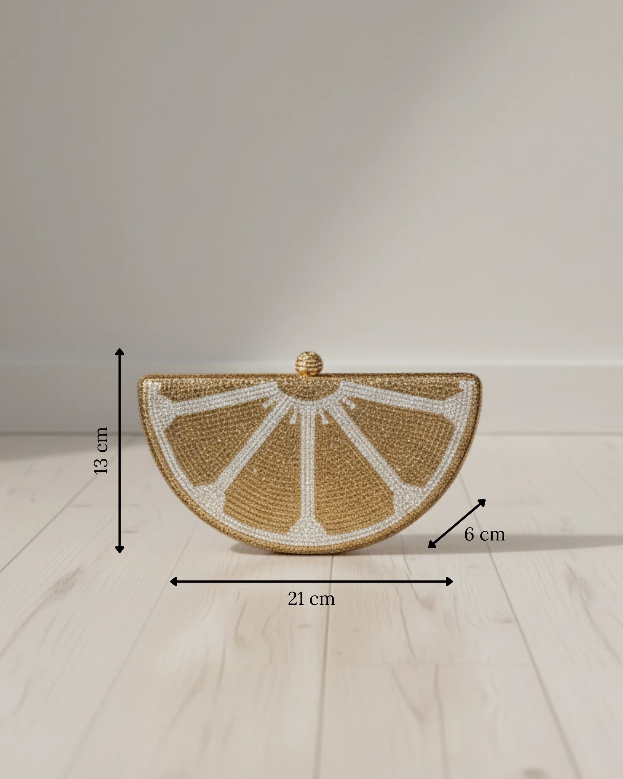 Limited Edition Lemon Slice Sparkle Clutch Bag