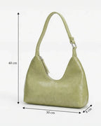 Luna Croc-Texture Shoulder Bag