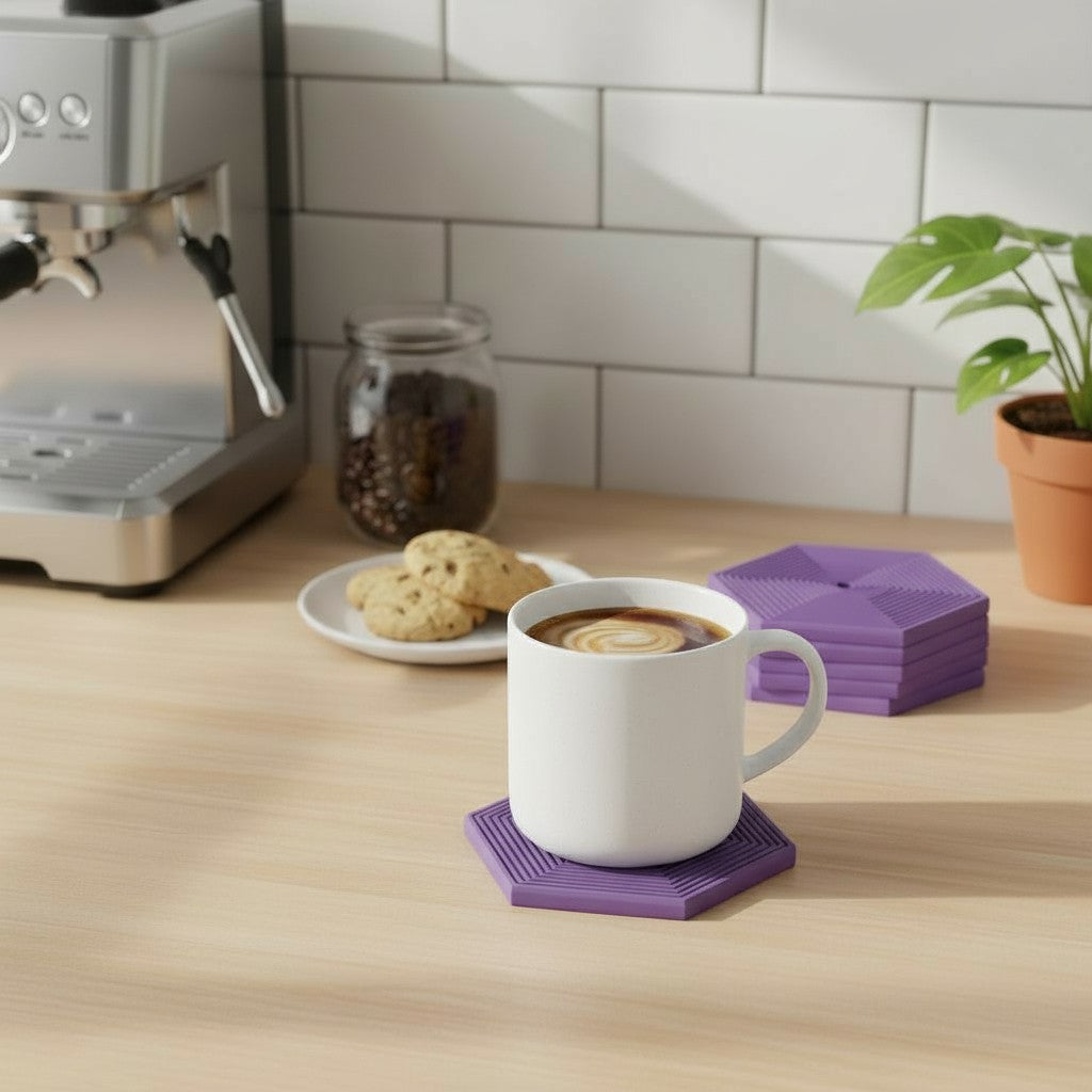 HexaPop Gyroscopic Coasters - Set of 4