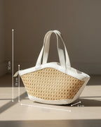 Shoreline Chic Rattan Tote Bag