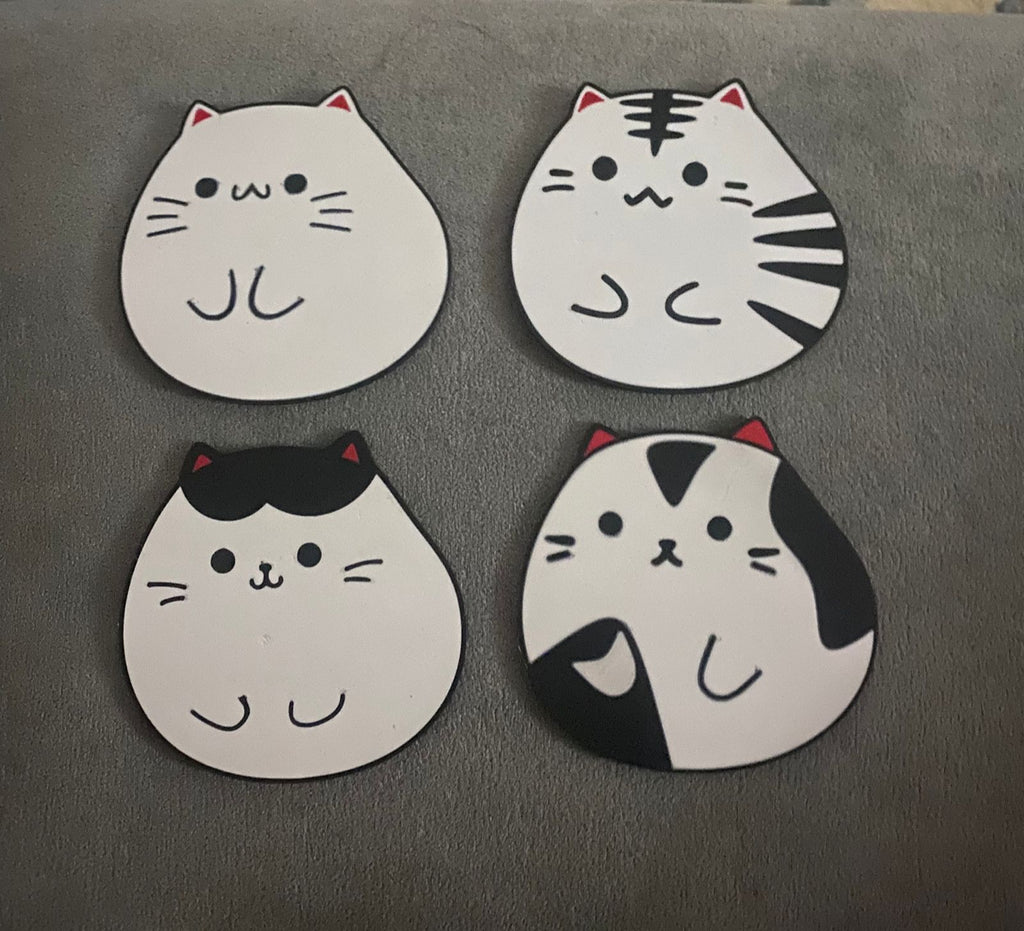 Purr-fect Coasters- Set of 4