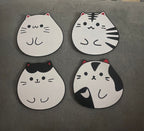 Purr-fect Coasters- Set of 4