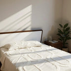 White Cotton Tufted Bedspread