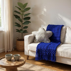 Blue Artisan Sofa Throw