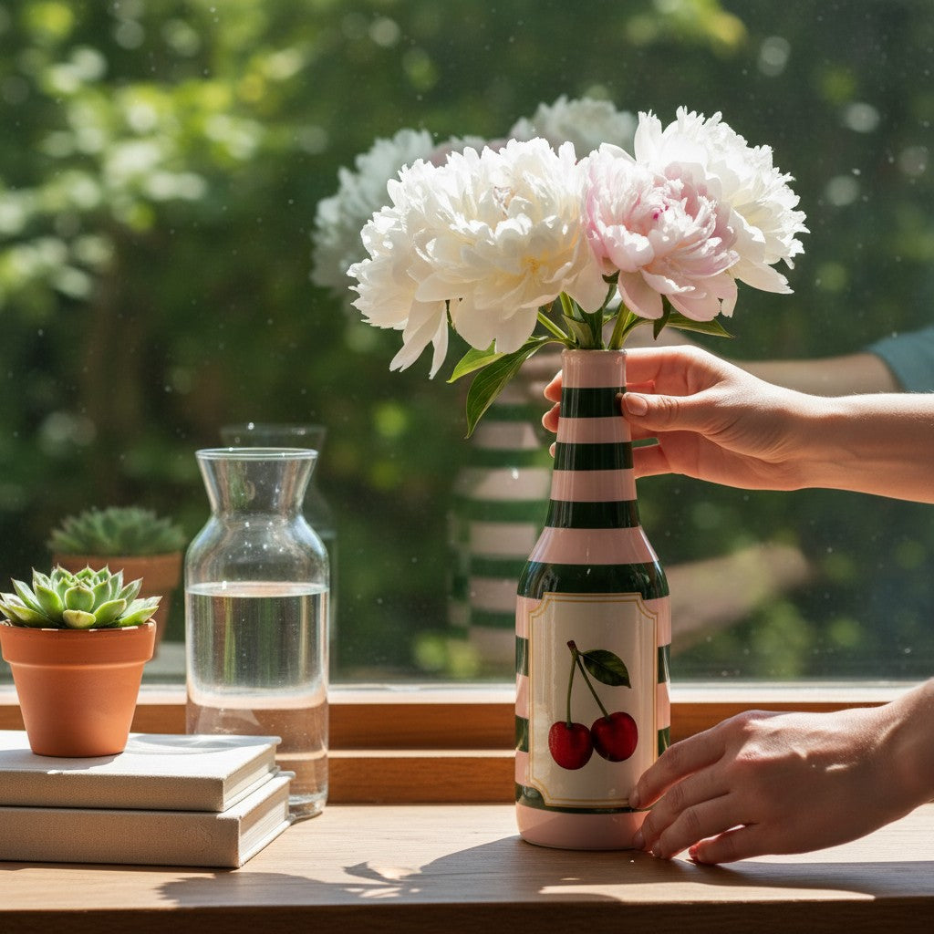 Coffee Date: Cherry on Top vase, rose
