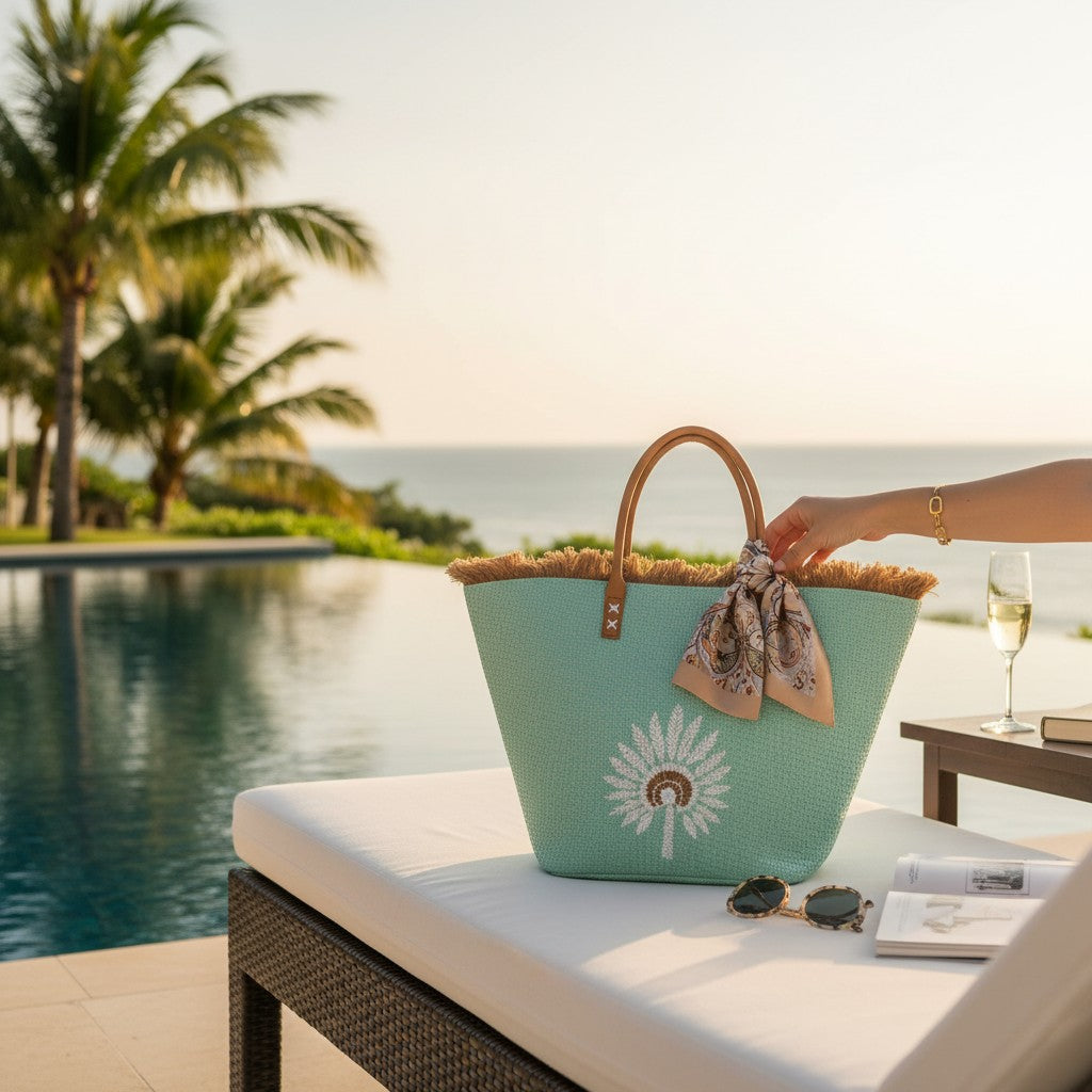 Day Off Tote in Lagoon Mint