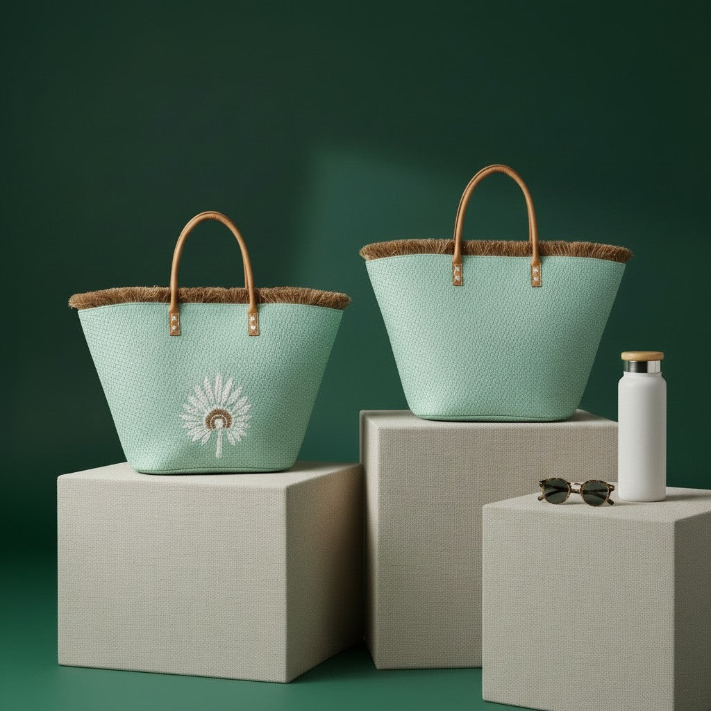 Day Off Tote in Lagoon Mint