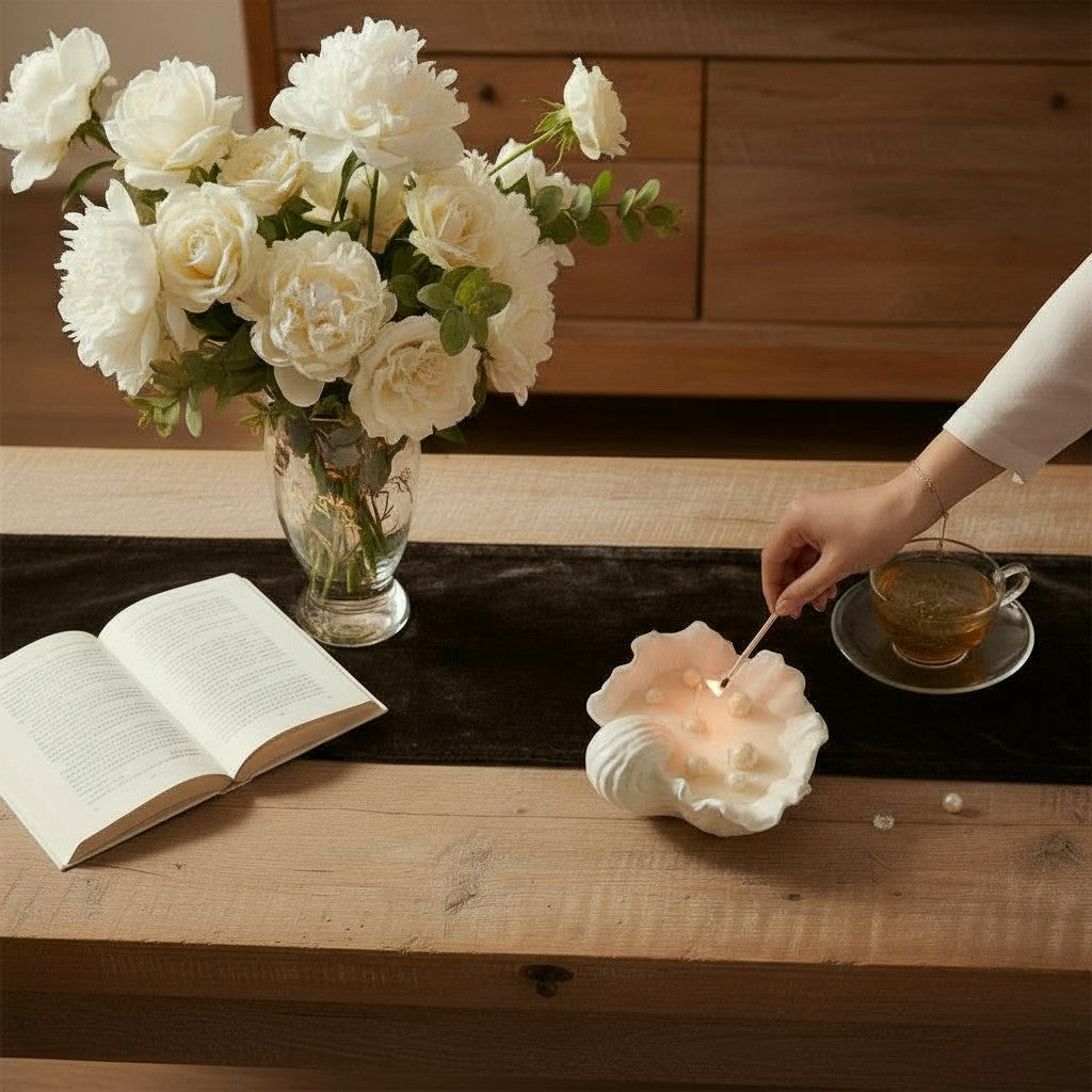 Oyster Shell  Aromatic Candle