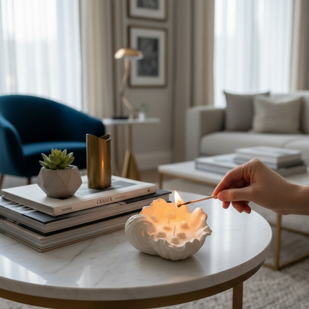 Oyster Shell  Aromatic Candle
