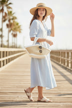 Shoreline Chic Rattan Tote Bag