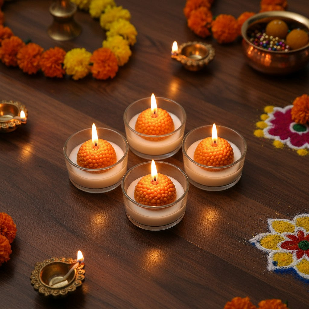 Diwali Special Laddoo Candles - Set of 5