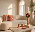 Glow Up set in Sunset Coral in a living room