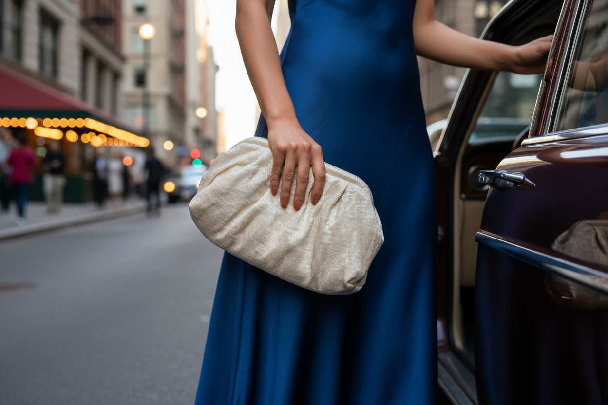 Limited Edition Luxe Off-White Shimmer Clutch