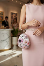 Embroidered Almond Bag