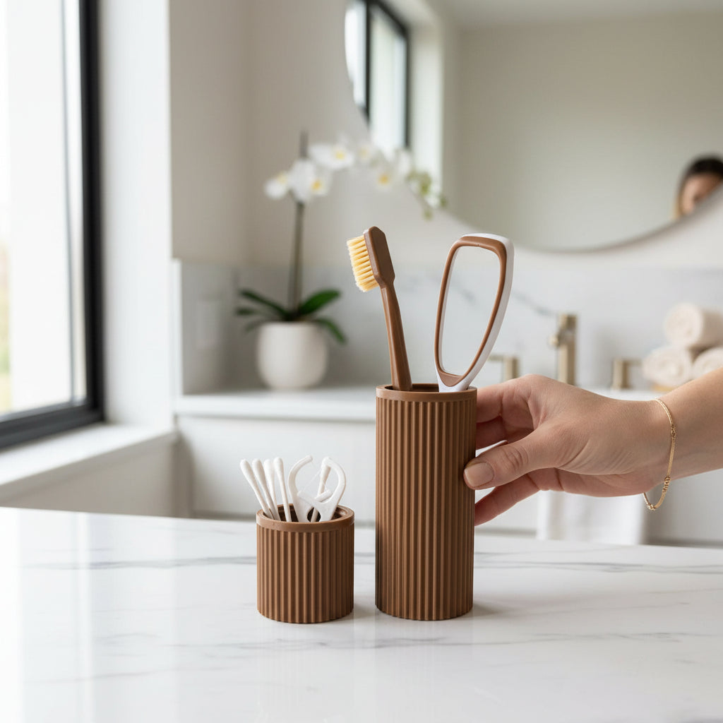 Fluted Vanity Toiletry Set