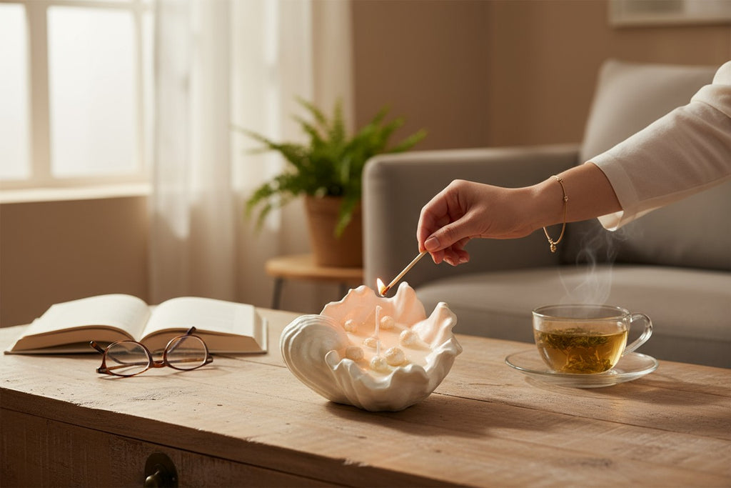 Oyster Shell  Aromatic Candle