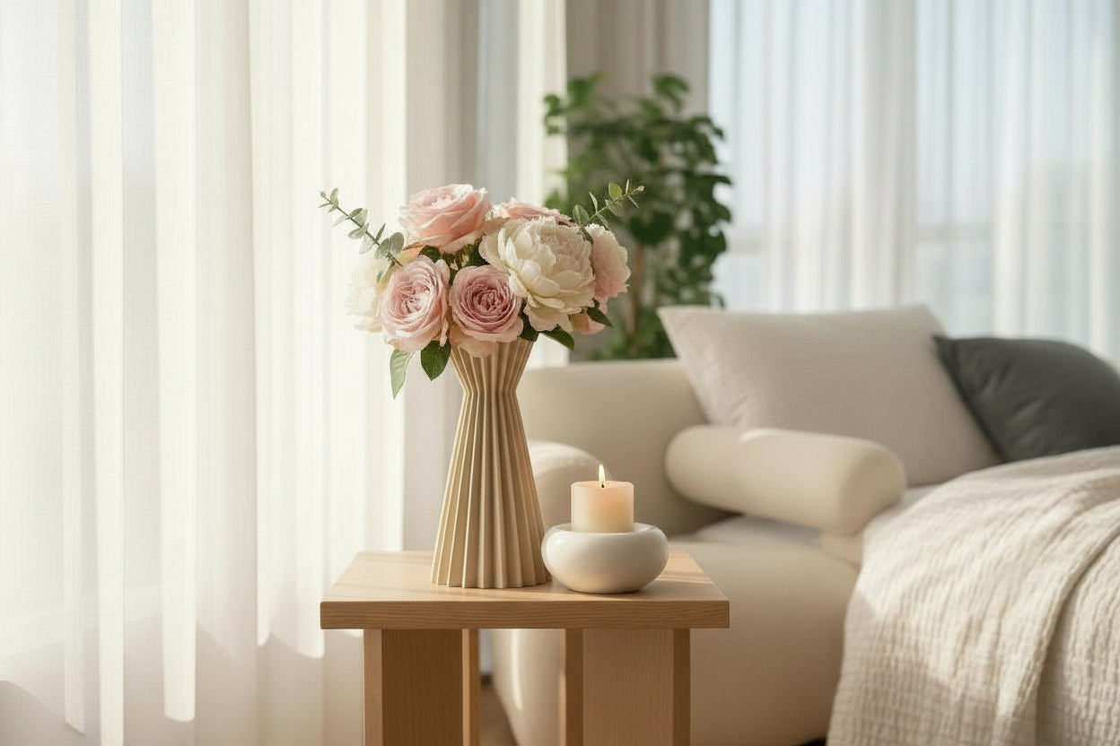Scandi Pleat Hourglass Vase