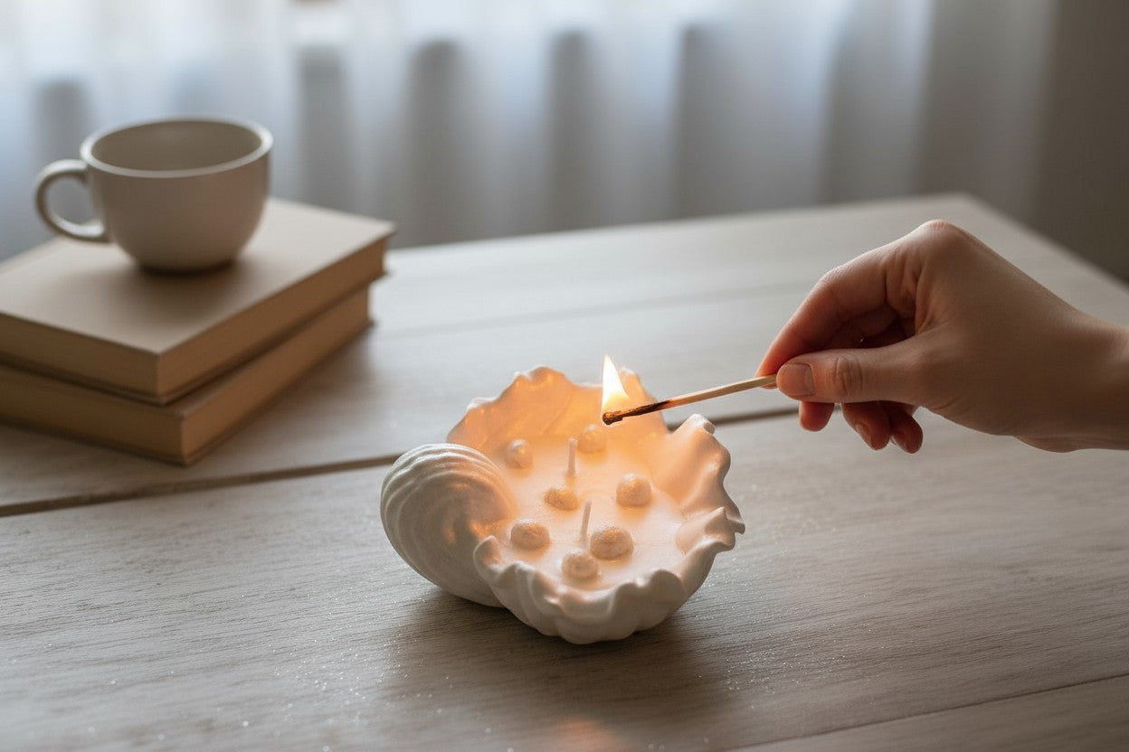 Oyster Shell  Aromatic Candle