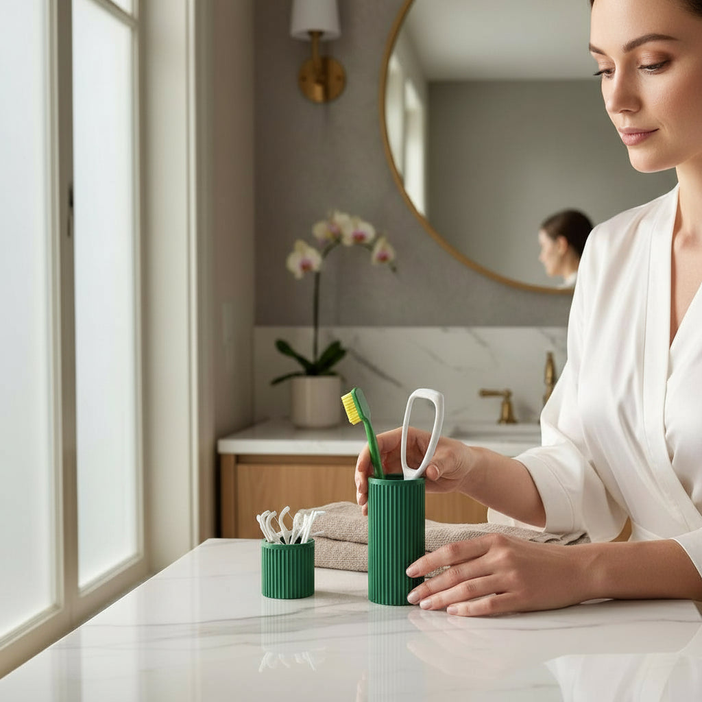 Fluted Vanity Toiletry Set