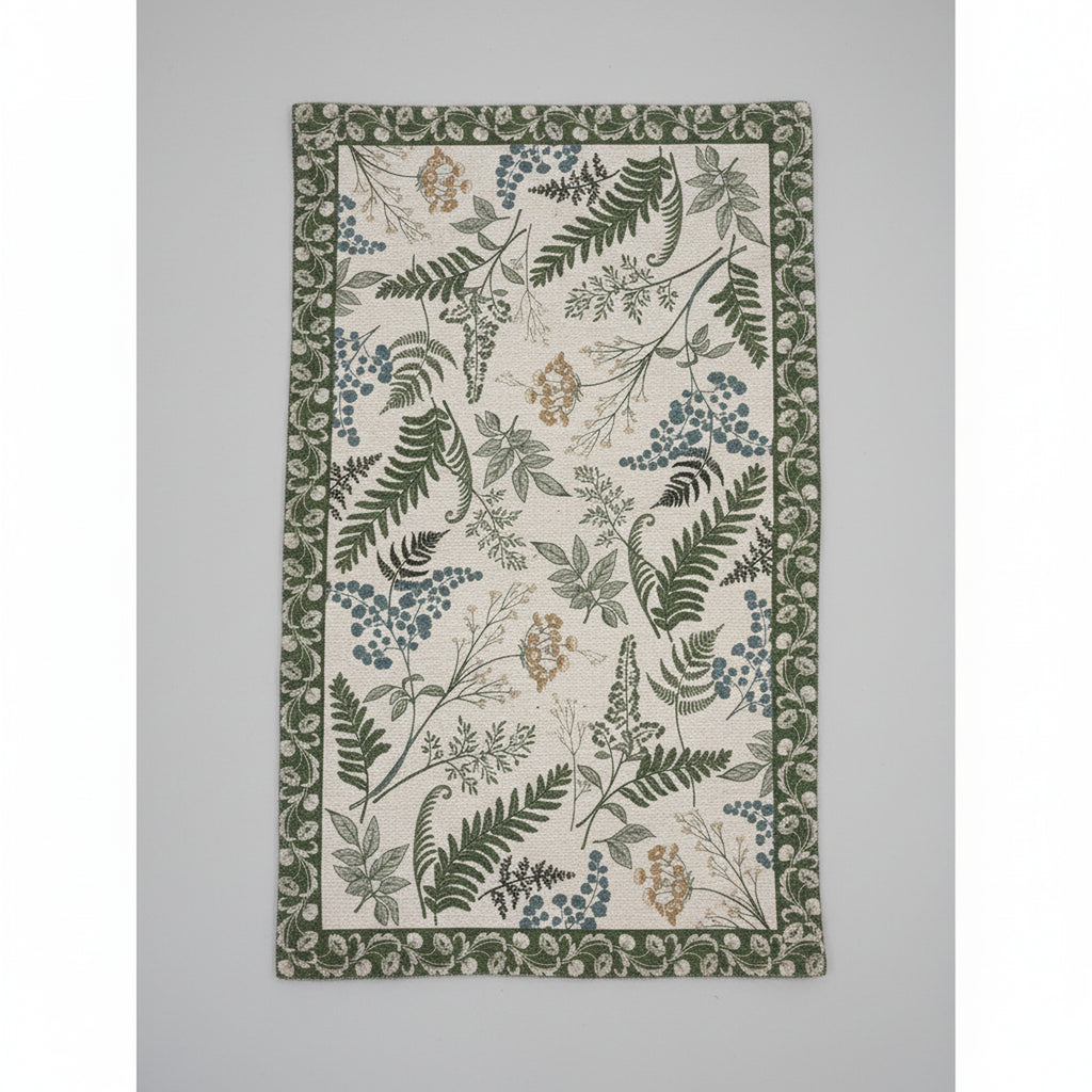 Green Botanical Multi-Purpose Mini Rug