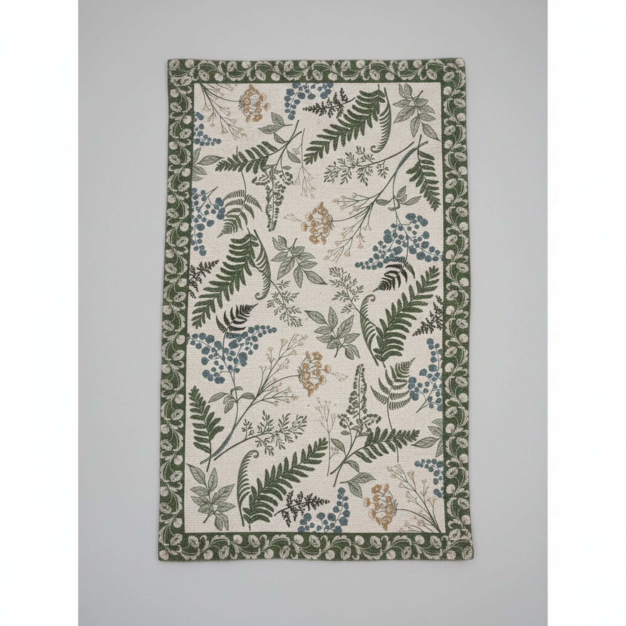 Green Botanical Multi-Purpose Mini Rug