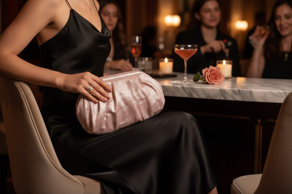 Limited Edition Luxe Rose Gold Shimmer Clutch