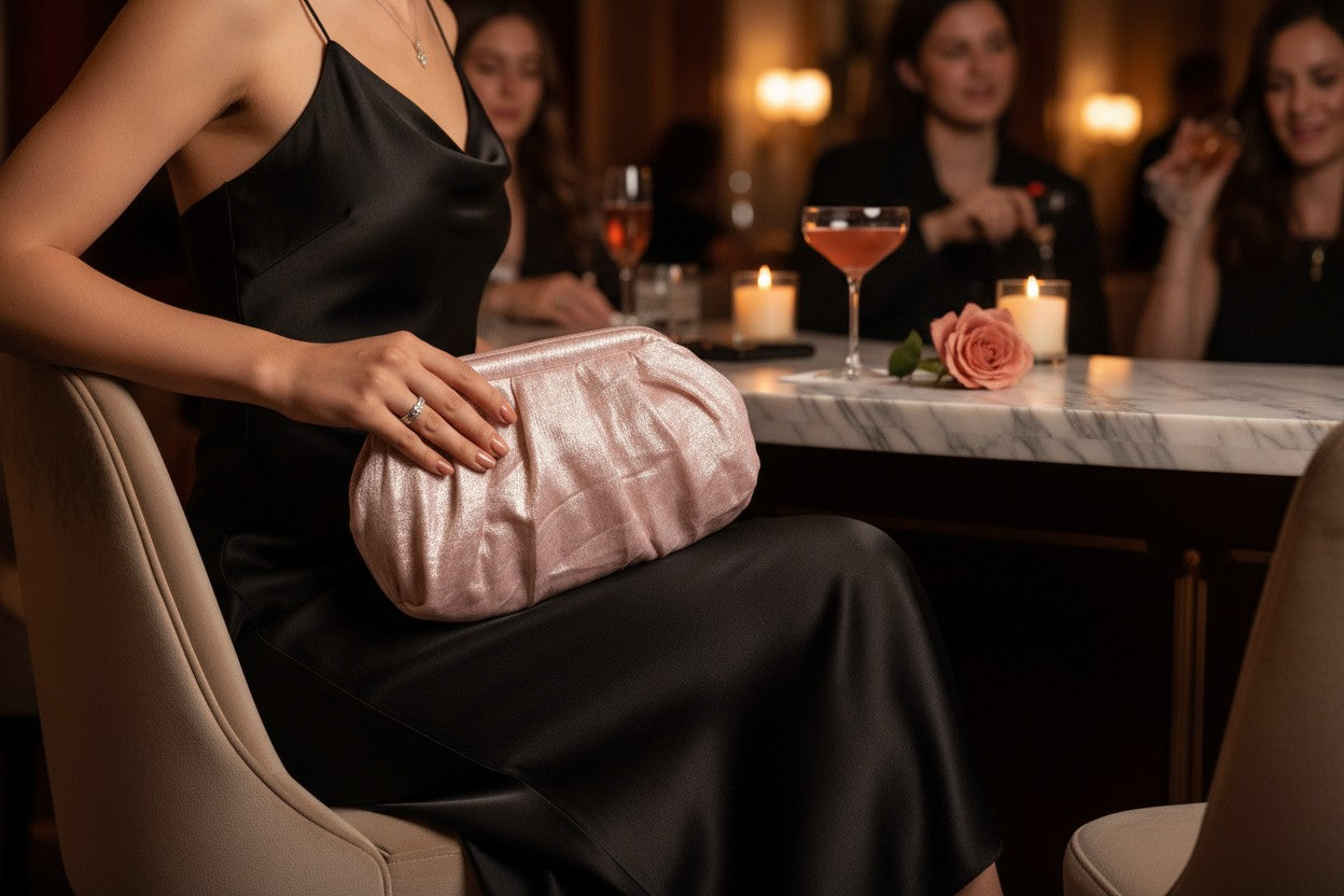 Limited Edition Luxe Rose Gold Shimmer Clutch