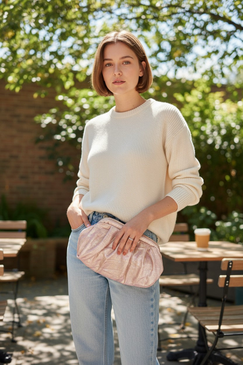 Limited Edition Luxe Rose Gold Shimmer Clutch