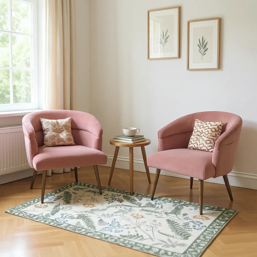 Green Botanical Multi-Purpose Mini Rug