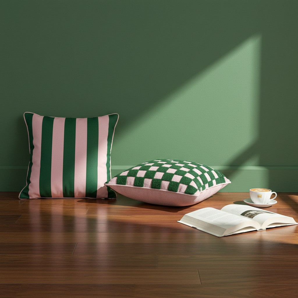 Sunday Reset and Rain Check cushion covers in Garden Rose