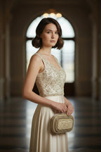 Golden Pearl & Shell Clutch